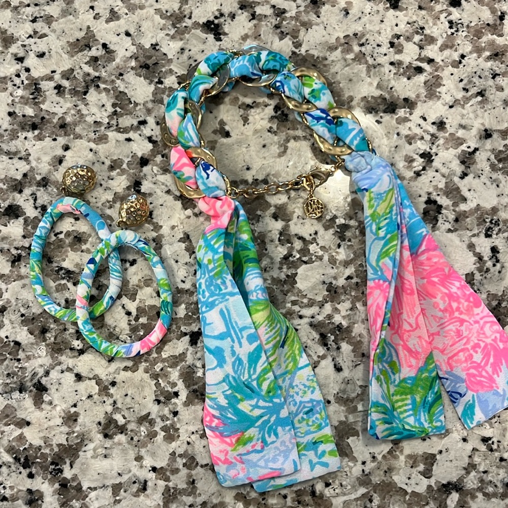 GWP Lilly Pulitzer Earrings and Bracelet